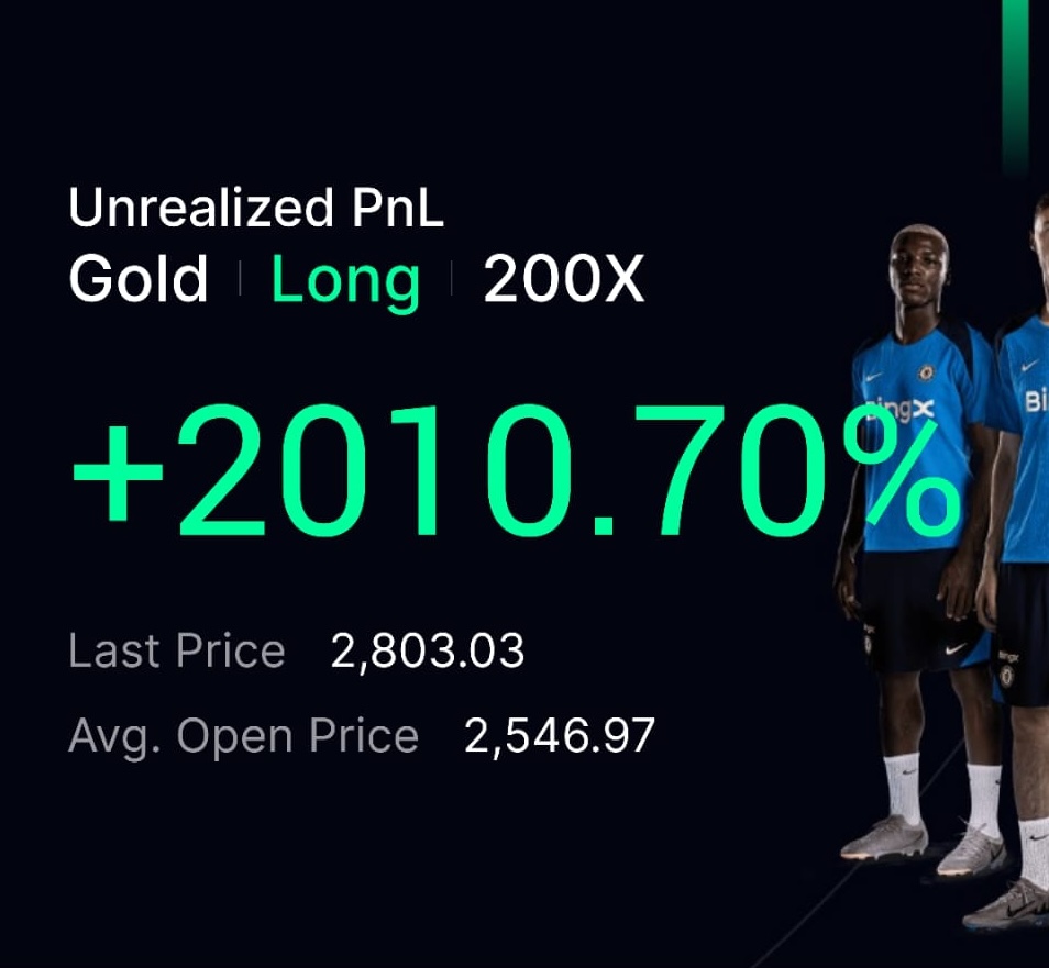 Gold trade profit screenshot