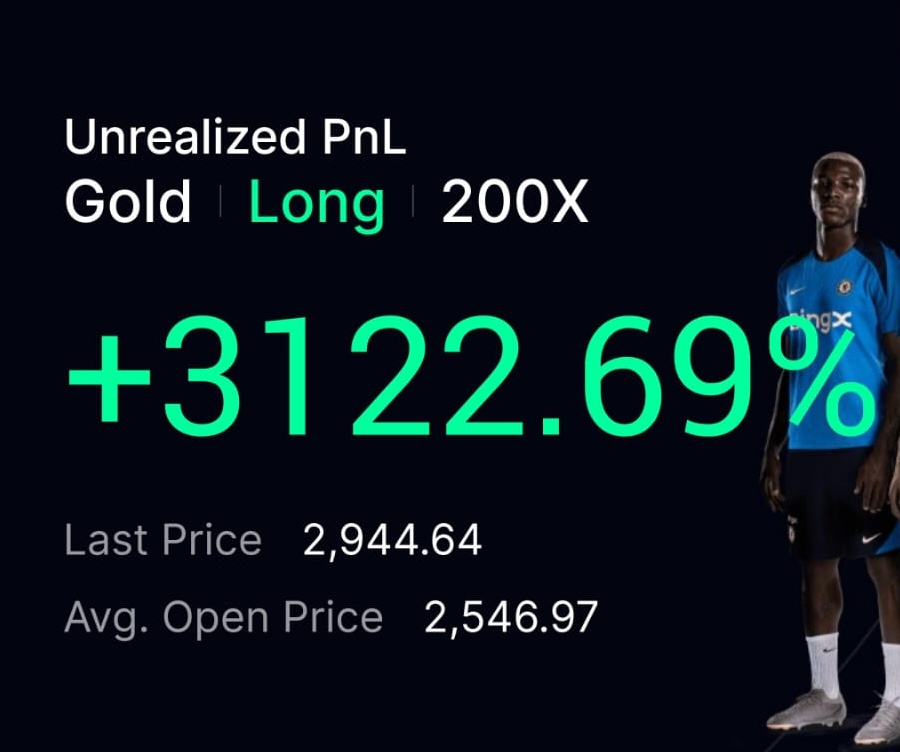 Gold trade profit screenshot